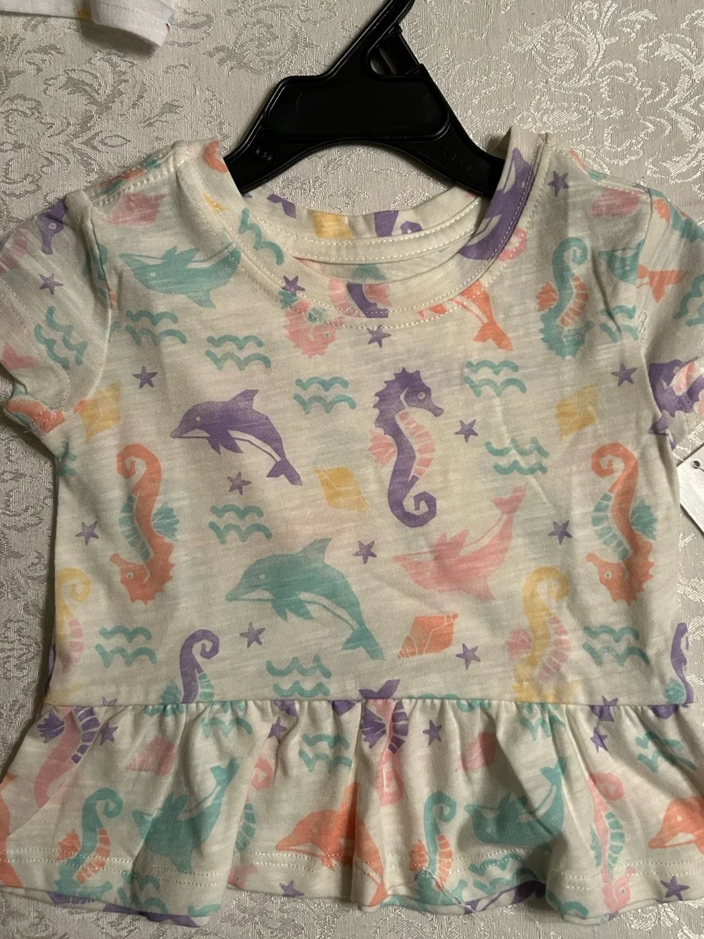 Wonder Nation Baby Girl Clothes Size 12 Months-Tops, Leggings & Bodysuit 5 Pack